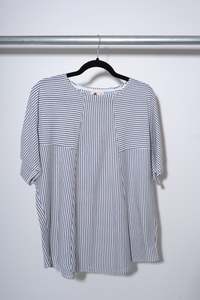Mercury: Ayla Tee - Blue/White Stripe - MERCURY
