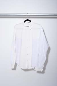 Ayla Shirt Longsleeve - White Stripe - MERCURY