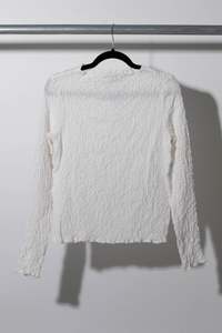 CRINKLE COTTON SKIVVY - White - OOSTEROM