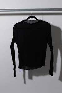 Crinkle Silk Skivvy - Black - OOSTEROM