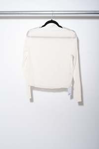 Crinkle Silk Skivvy - Ivory - Oosterom