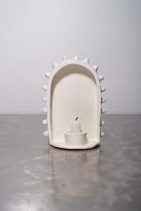 Candle Shrine 4 - White Medium - Sophie Hathaway Ceramics