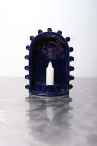 Candle Shrine 2 - Navy Medium -Sophie Hathaway Ceramics