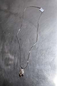 Baroque Pearl Piercing Necklace 2 (Snake Chain) - White - SEAPUNKS.XX (Copy)