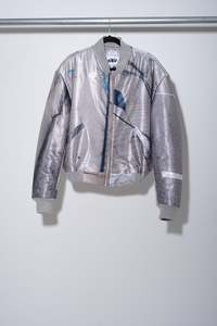 4x4: Satin Bomber Jacket - Parking Lot Print - 4x4