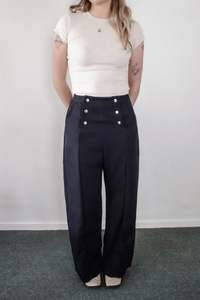 Monique Govind: Dome Pants - Navy - MONIQUE GOVIND