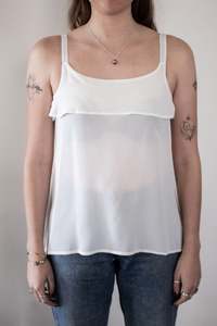 Monique Govind: Tiered Camisole - White - MONIQUE GOVIND