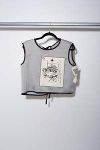 Through Sharpened Teeth Sleeveless Top - Stripe - Motel Bible