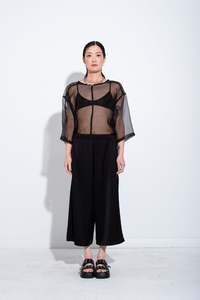 KOL SHORTS - Black Satin - JPALM