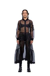 GERTRUD BOMBER DRESS – Silk Organza (Preorder)