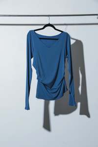 Oosterom: Ida Long Sleeve Top - Delft Blue - OOSTEROM