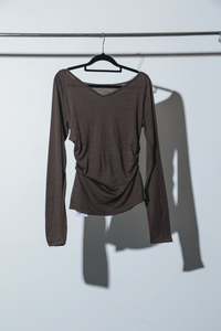 Ida Long Sleeve Top - Coffee Brown - OOSTEROM