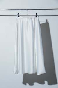 Petra Skirt - Ivory Satin - OOSTEROM