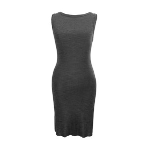 Fatale Midi Dress [Boat Neck] - Charcoal - KAHE
