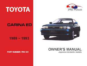 Toyota - Carina ED Car Owners User Manual In English 1989 - 1993