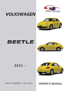 Products: Volkswagen Beetle A5 owners user manual in English 2011 current model