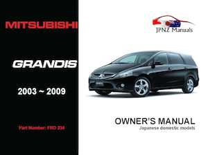 Mitsubishi - Grandis Owners User Manual In English 2003 - 2009