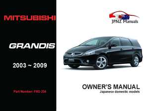 Products: Mitsubishi - Grandis Owners User Manual In English 2003 - 2009