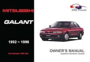 Mitsubishi - Galant Owners User Manual In English 1992 - 1996