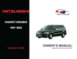Mitsubishi - Chariot Grandis Owner's User Manual In English 1997 - 2003