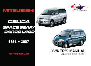 Mitsubishi Delica Space Gear Cargo Owners Manual In English 1994-2007