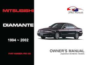 Mitsubishi - Diamante Car Owners User Manual In English 1994 - 2002