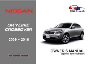 Nissan V36 Skyline Crossover owners user manual in English 2009 – 2016
