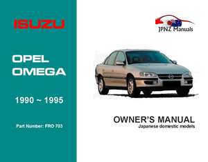 Products: Isuzu - Opel Omega Car Owners User Manual In English 1990 1995