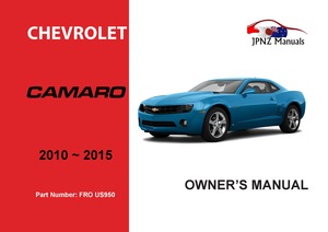 Chevrolet Camaro 2010 2015 Owners User Manual In English (Part N.O US950) - JPNZ&hellip;