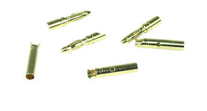 Electrical Leads Cables Heat Shrink Tubing Switch Harness Plugs Etc: Bullet Connectors Gold, M&F 2mm (3 pair)