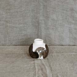 Planters: Orb Bud Vase, Oat/Black