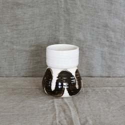 Planters: Modernist Vase, Oat/Black