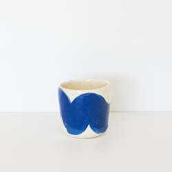 Mugs Cups: Tumbler, Oat/Cobalt