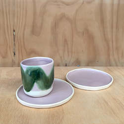 All: Seconds, Tumbler & Plates Lilac/Moss