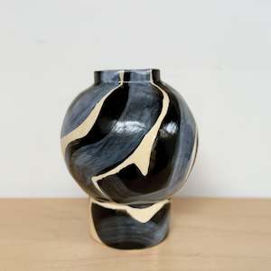 Orb Vase, Midnight & Cloud