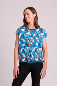 Memo: Top Contrast Rib Wroven Front