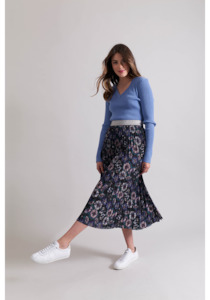 Skirt: Contrast Waistband Skirt