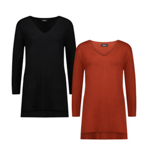 Jumpers: Abby Knit V Neck Sweater