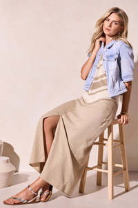 Jackets: Elbow Sleeve Denim Jacket