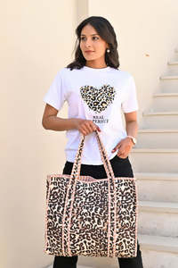 Bags: Leopard Cotton Tote