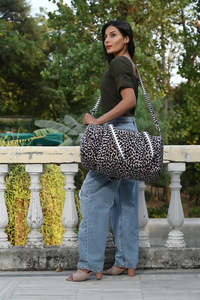 Leopard Velvet Weekender