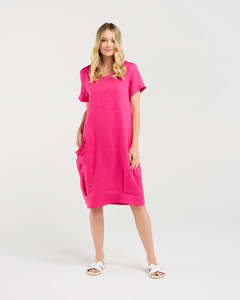 Blackstone: Lilian Linen Bubble Hem Dress