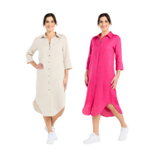 Blackstone: Amelie Plain Linen Shirt Dress