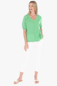 Jump: Gather V Neck Top