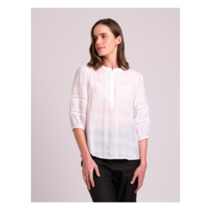 Check & Lace Blouse