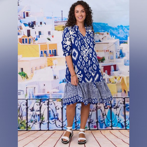 Madrid Pleat Front Tiered Dress