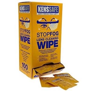 Products: Kensafe Stop Fog Lens Cleaning Wipe 100pk