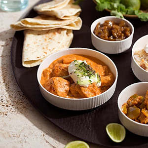 Butter Chicken Curry with Brown Rice Pilaf Family