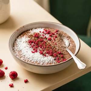 Chocolate Lamington Chia Pudding