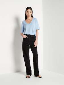 All Extra: JHL V-Neck T (Fine Cotton Cashmere) Cornflower Blue